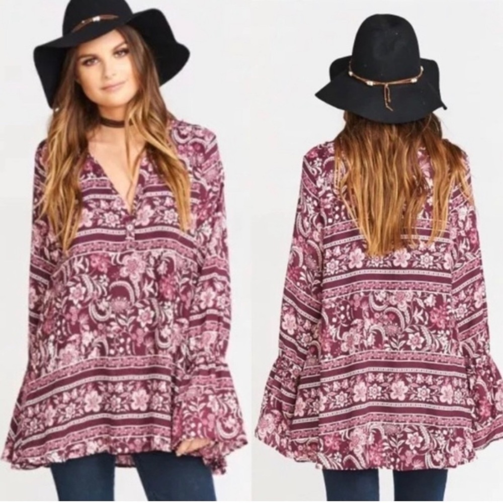 Show Me Your Mumu Perveen Pink Pirate Tunic Top S